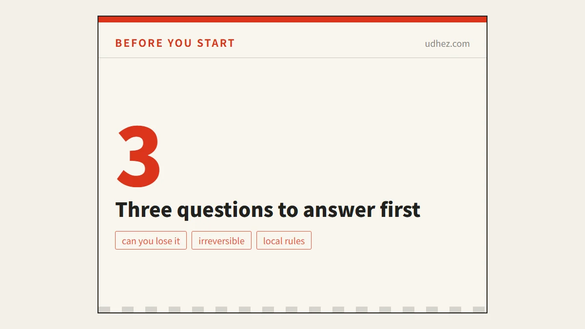 Three Questions to Answer Before You Open an Account